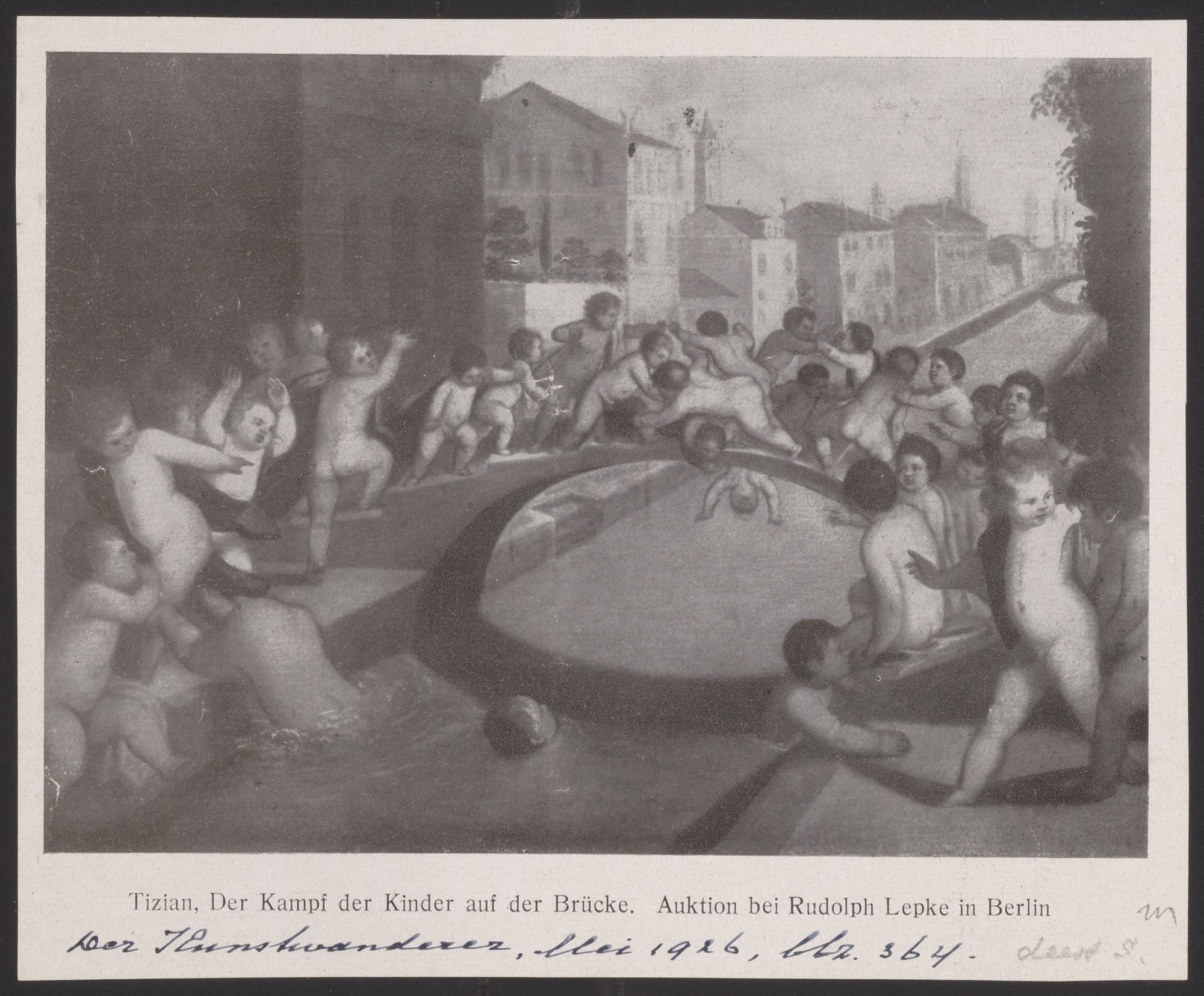 Lotta di putti sul ponte dei Pugni a Venezia